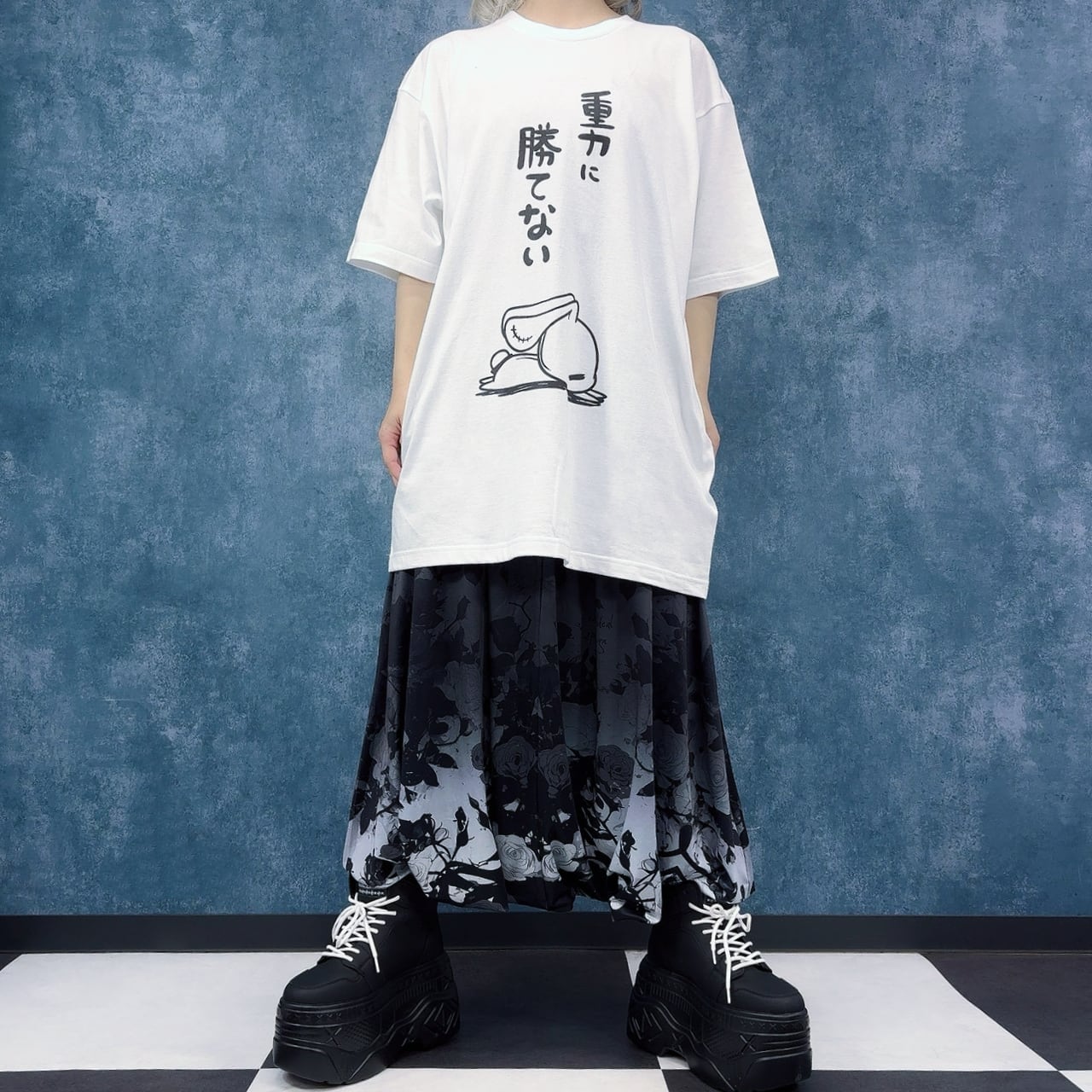 白黒GRADATION ROSEワイドサルエルパンツ | NIER CLOTHING