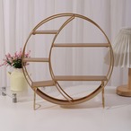 壁掛け棚 アイアンラウンド ゴールデンデスクトップ 壁両用 装飾用 ストレージラック ライトラグジュアリー ベッドルーム リビングルーム ソファ背景 壁 ホームルーム オフィス クリスマス バレンタインデー 新年 装飾用