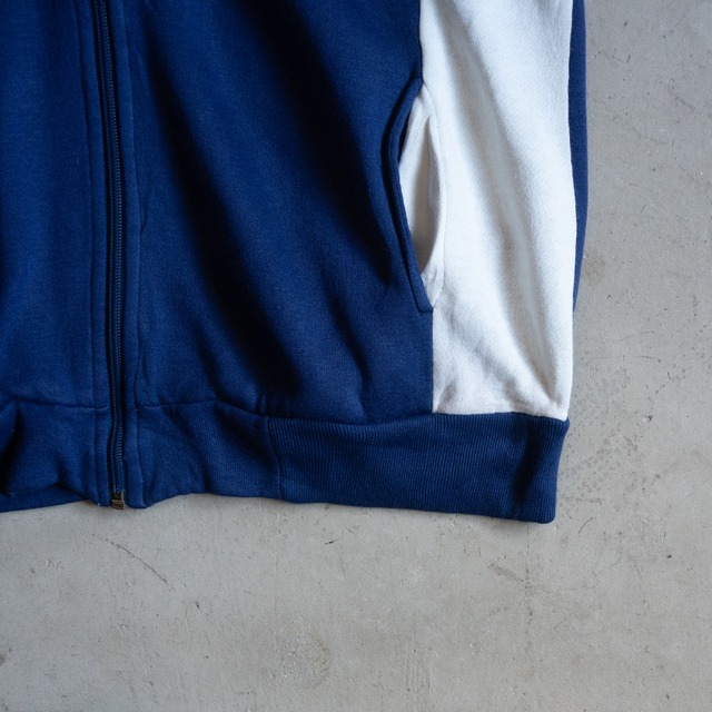 "ACTIVE WEAR" '90s vintage Multi color sweat zip top