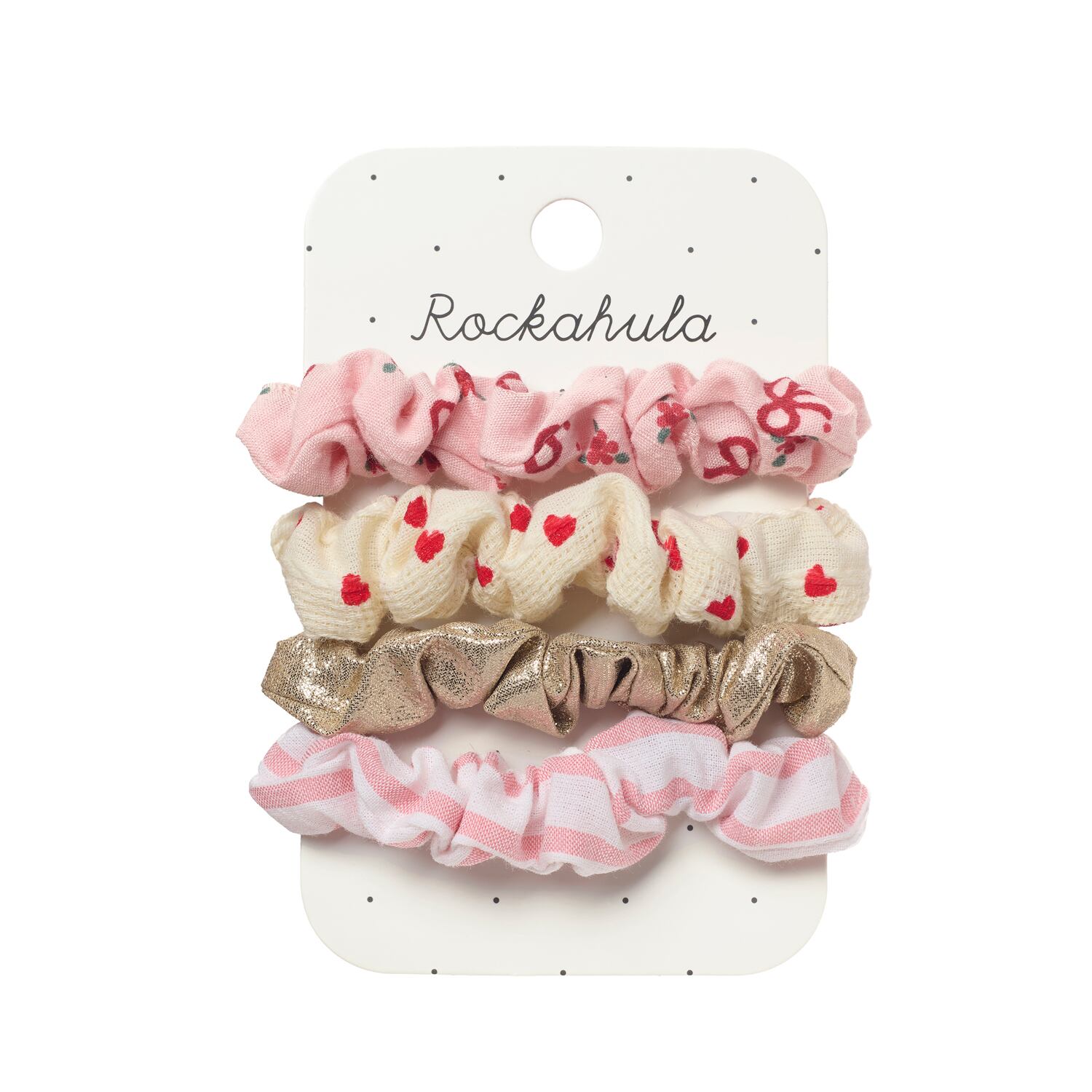 H2660P:Cutesy Bow Scrunchie Set-PINK