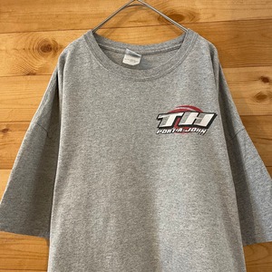 【GILDAN】企業系 ワンポイント バックプリント ロゴ Tシャツ 2XL ビッグサイズ US古着 アメリカ古着