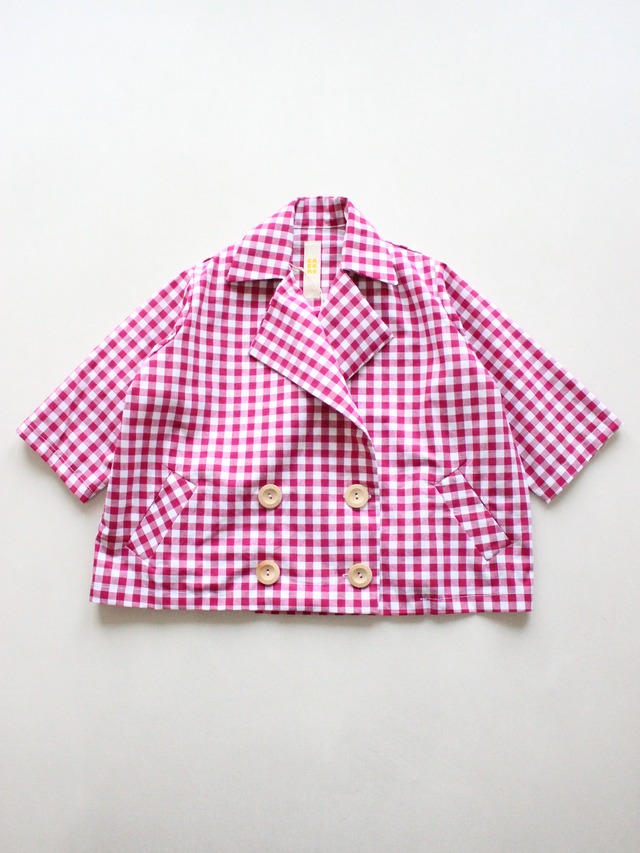 cacane  jacket  berry gingham