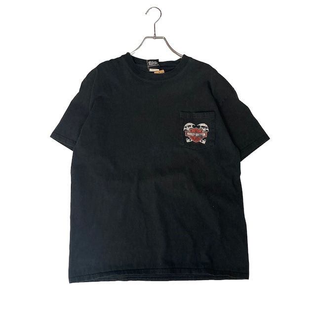 【80's】HARLEY DAVIDSON    半袖Tシャツ　L   コットン100%   プリント　vintage