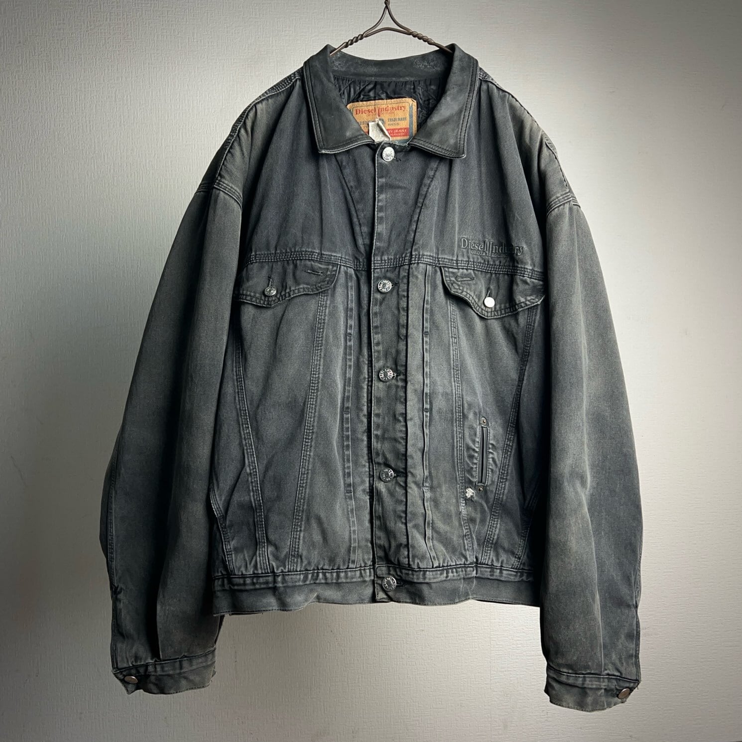 ディーゼル　ブラックデニムジャケット 90's~ Diesel Industry Lined Black Denim Jacket 90年代 00年代