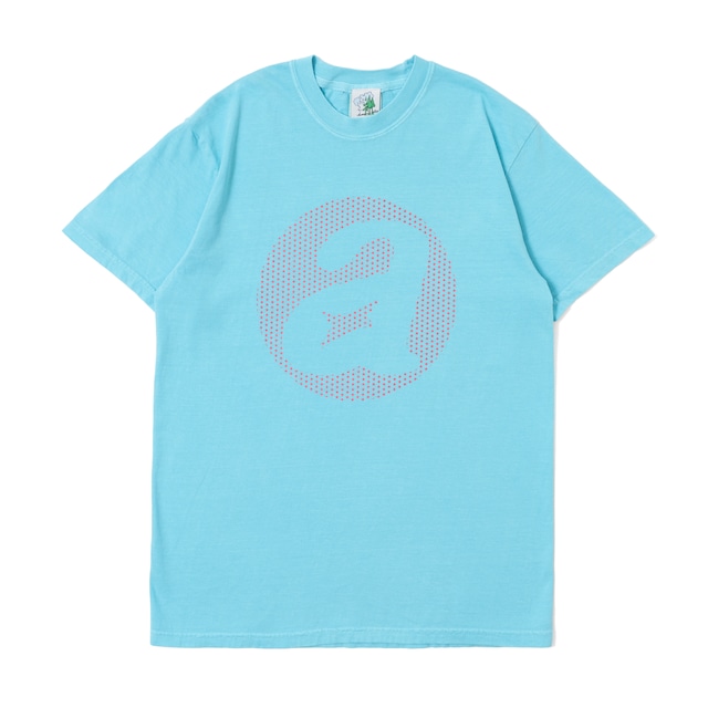 a LOGO PIGMENT DYE TEE BLUE