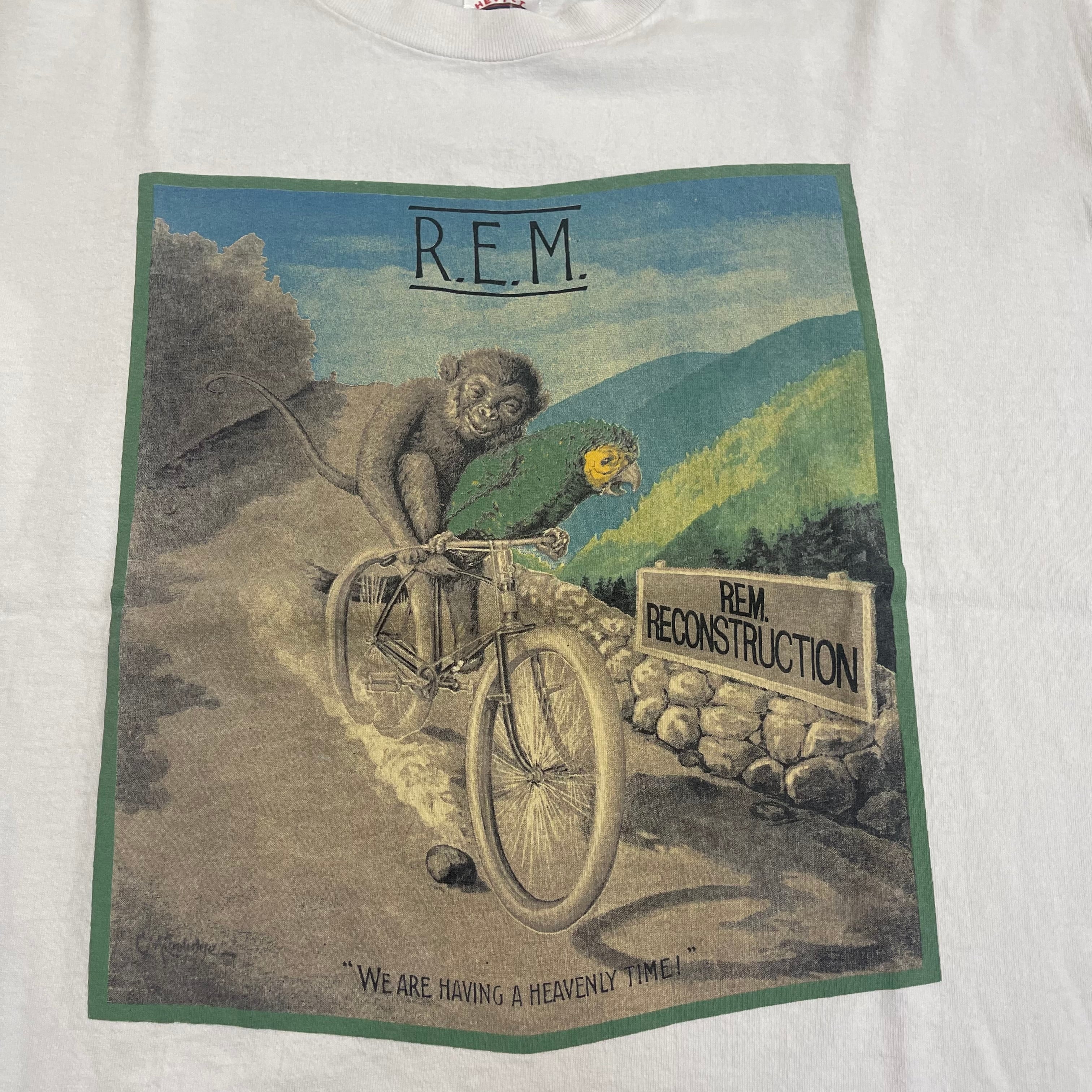 90年代 R.E.M アールイーエム 両面プリント ツアー バンドTシャツ バンT 英国製 メンズXL ヴィンテージ /evb002173