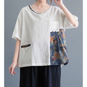 パッチワーク アート Tシャツ  30241