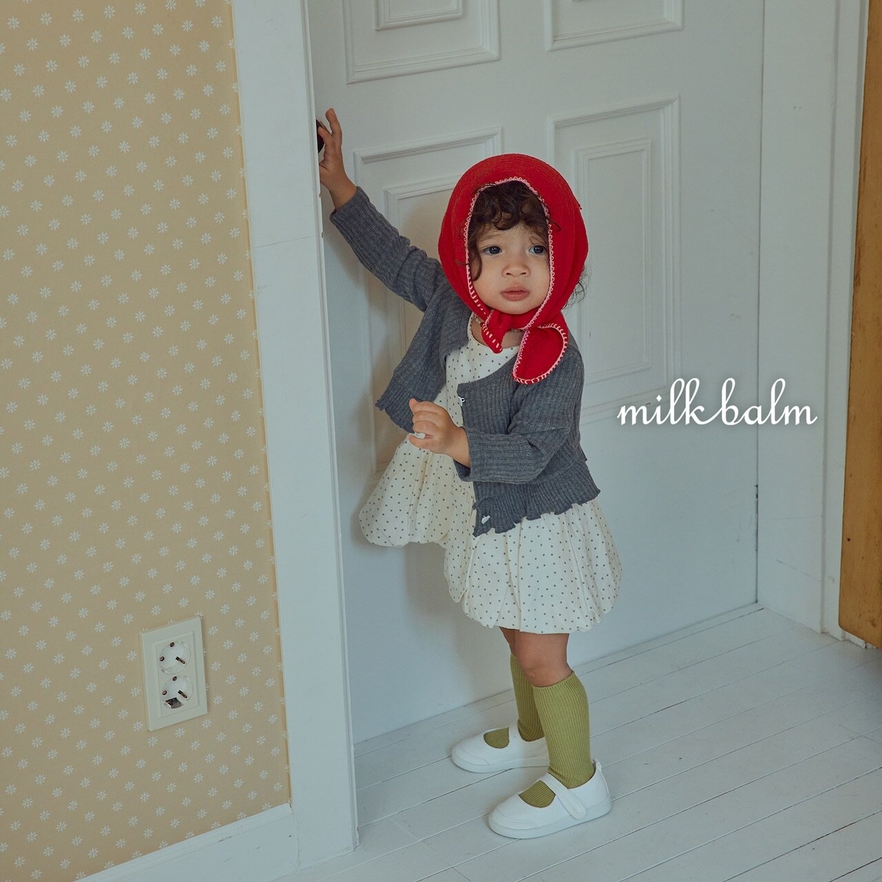 韓国子供服 / 26Autumn / Milkbalm / パンプキン ワンピース / 女子服 / キッズ服 / 秋服 *XS~XL*