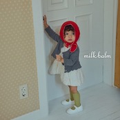 韓国子供服 / 26Autumn / Milkbalm / パンプキン ワンピース / 女子服 / キッズ服 / 秋服 *XS~XL*