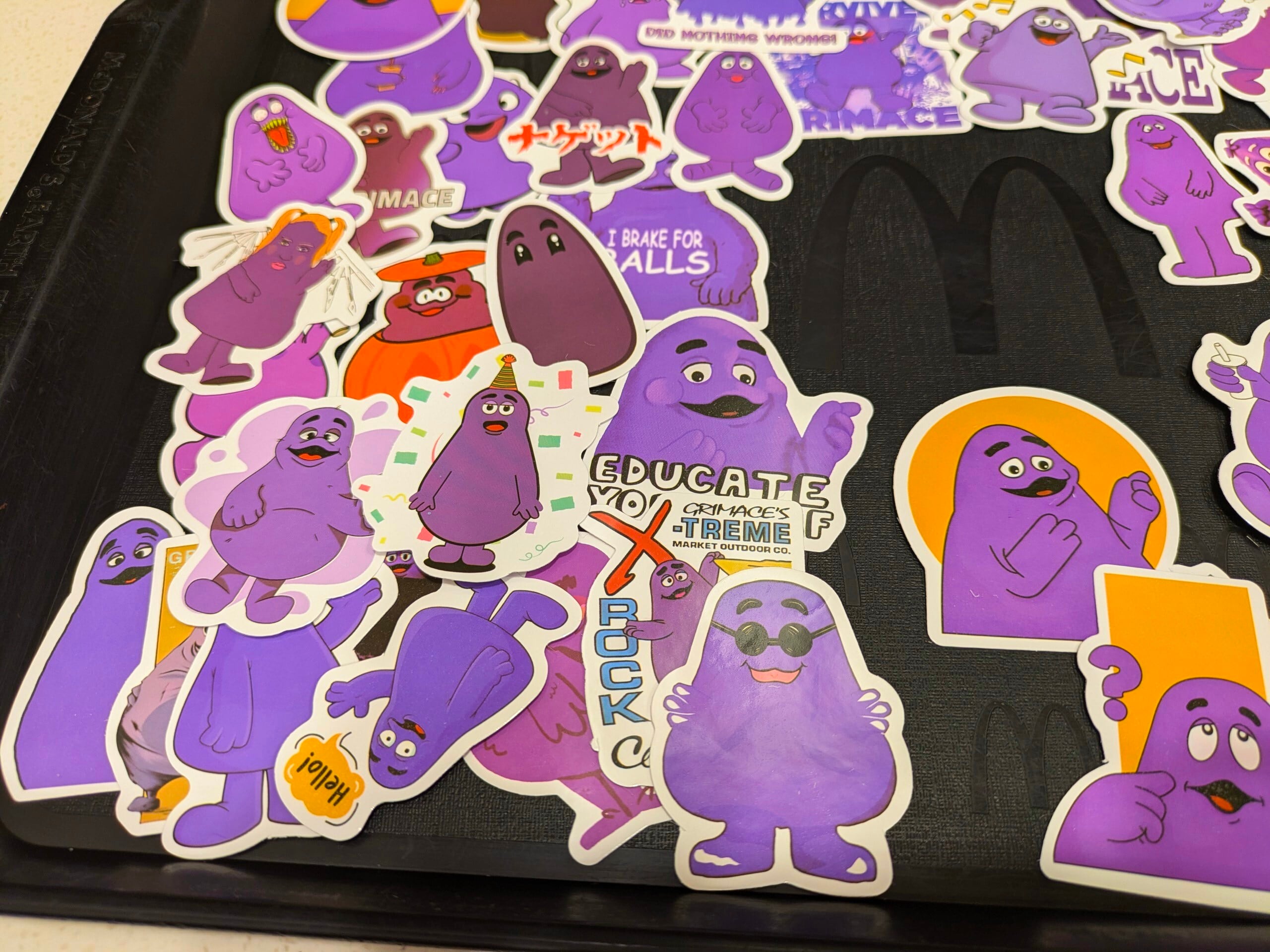 再入荷！☆ 送料無料！【 the Grimace / グリマス 】STICKER（ステッカー）60枚SET　〚アメリカン雑貨 アメトイ〛