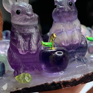 オーダー品・フローライトうさぎさんのファンタジーワールド