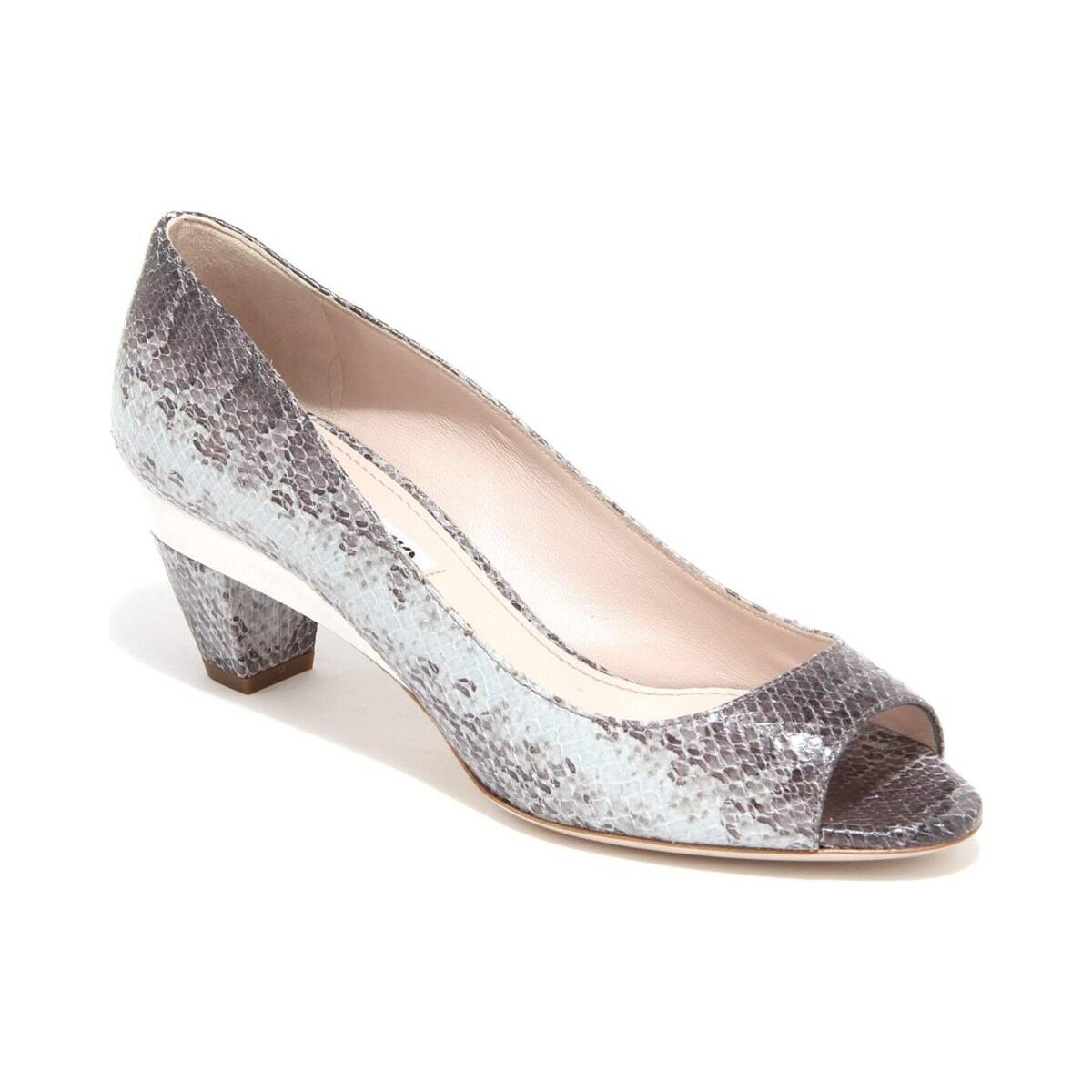 MIU MIU ミュウミュウ レディース パンプス レザー グレー