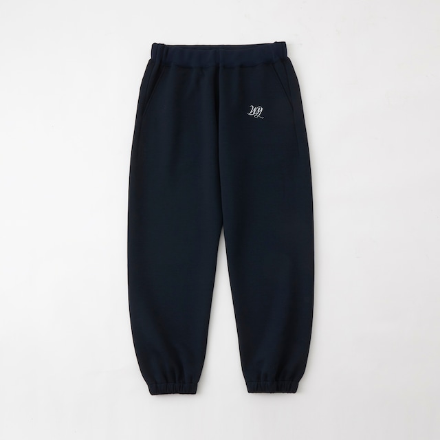 EMBROIDERY SWEAT TRACK PANTS - NAVY