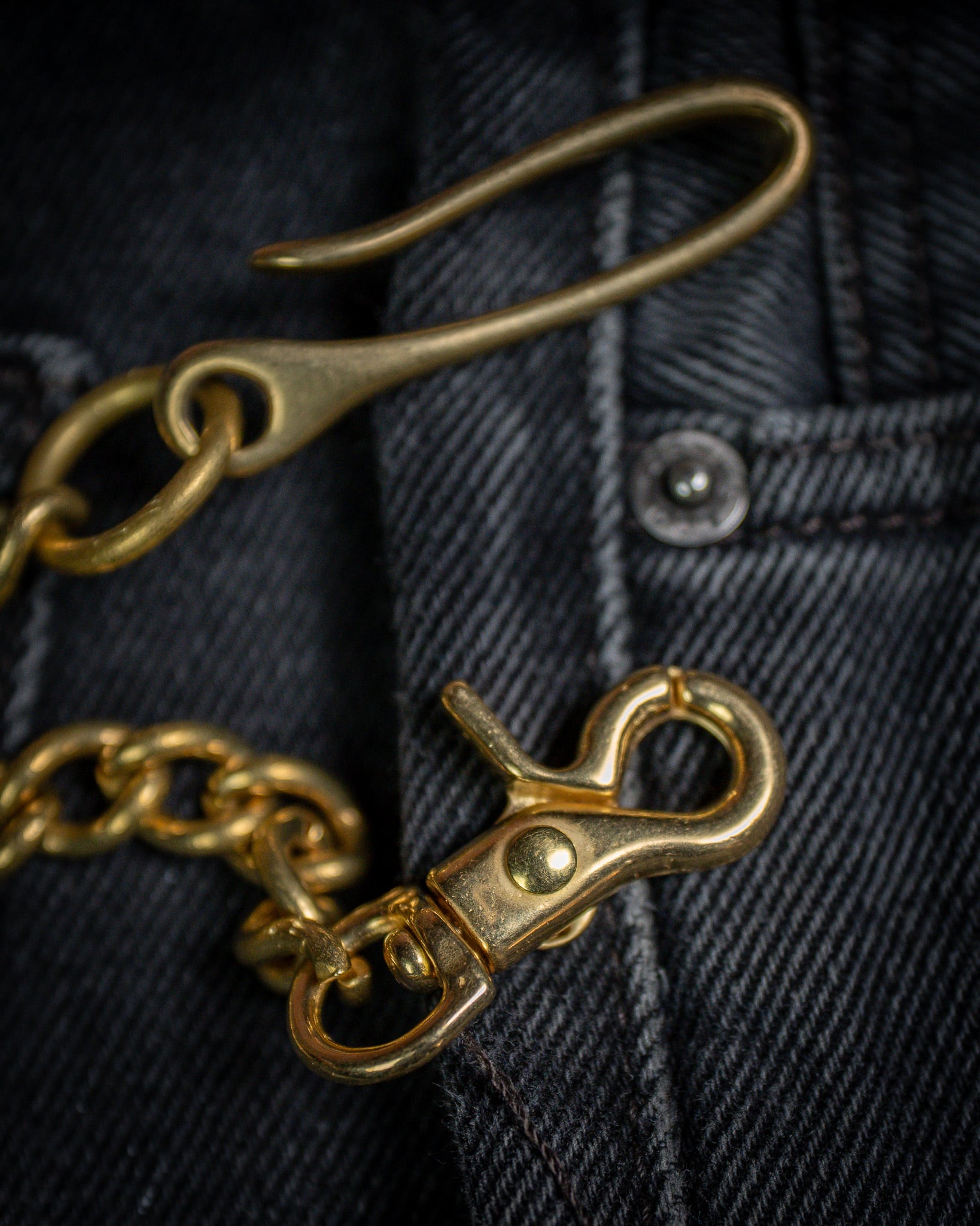 Additive and Line】Wallet Chain Brass Curb Chain WCH-008 新品