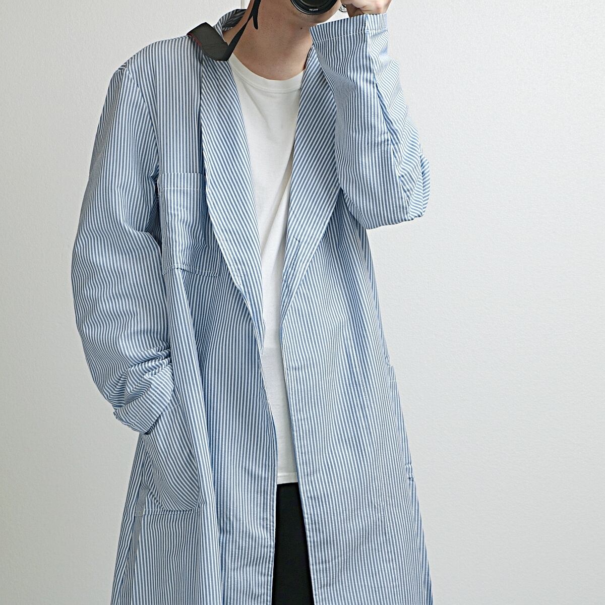 Dead stock U.S ミリタリー シアサッカー ストライプ メディカル ローブ コート 未使用 デッドストック