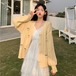 ✞ ニットカーディガンセーター ジャケット ロング スウィート ガーリー ✞ゴスロリ SM ミリ 甘ロリ クラロリ 和ロリ エレガント 黒ロリ 姫ロリ 華ロリ BB-BB22154224994