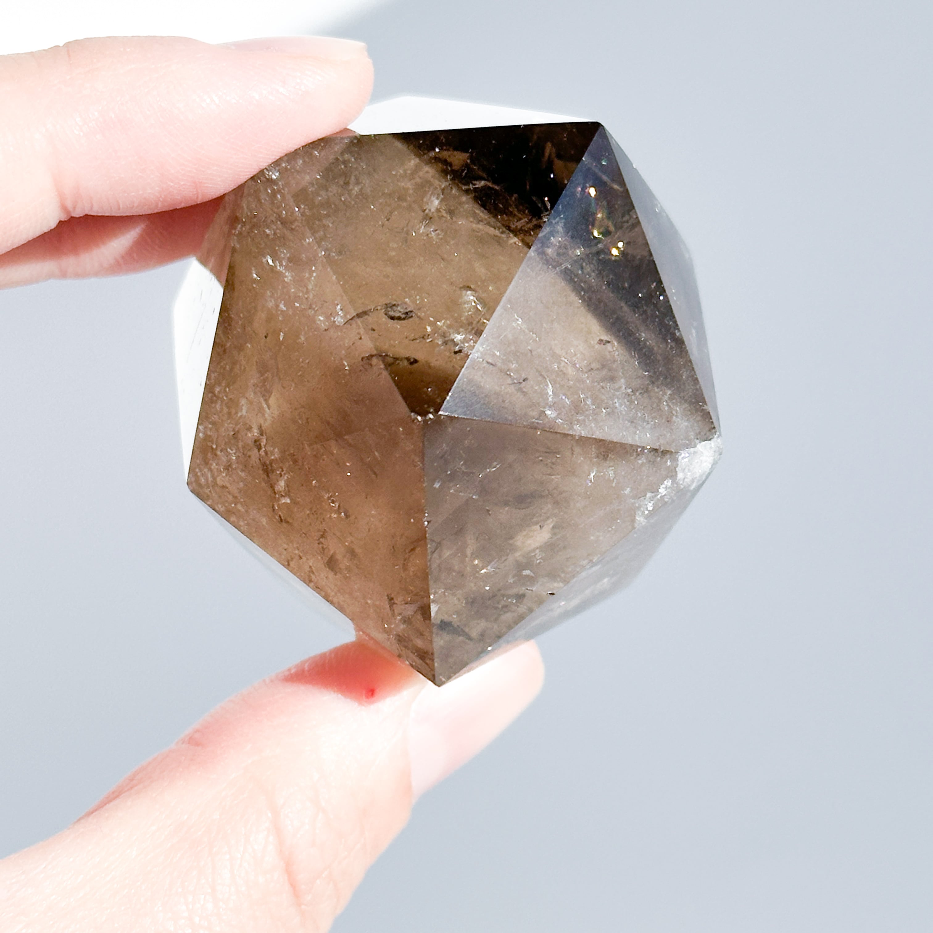 多面体　スモーキークォーツ ミナスジェライス産スモーキークォーツ 二十面体34◇ Smoky Quartz