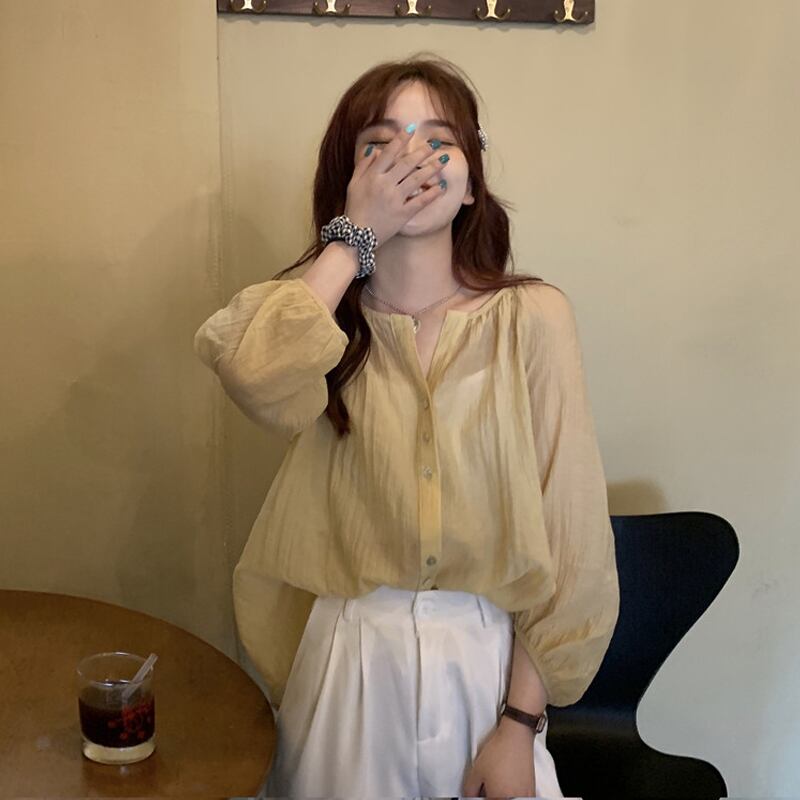 薄手シャツ スプリングルーズトップス 春物 スーパーモール49692960841