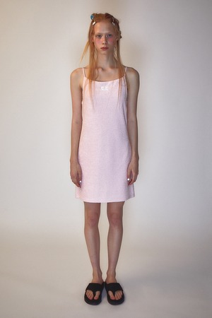 [rest & recreation] RR LOGO TERRY MINI DRESS - PINK 正規韓国ブランド 韓国ファッション 韓国代行 rest recreation