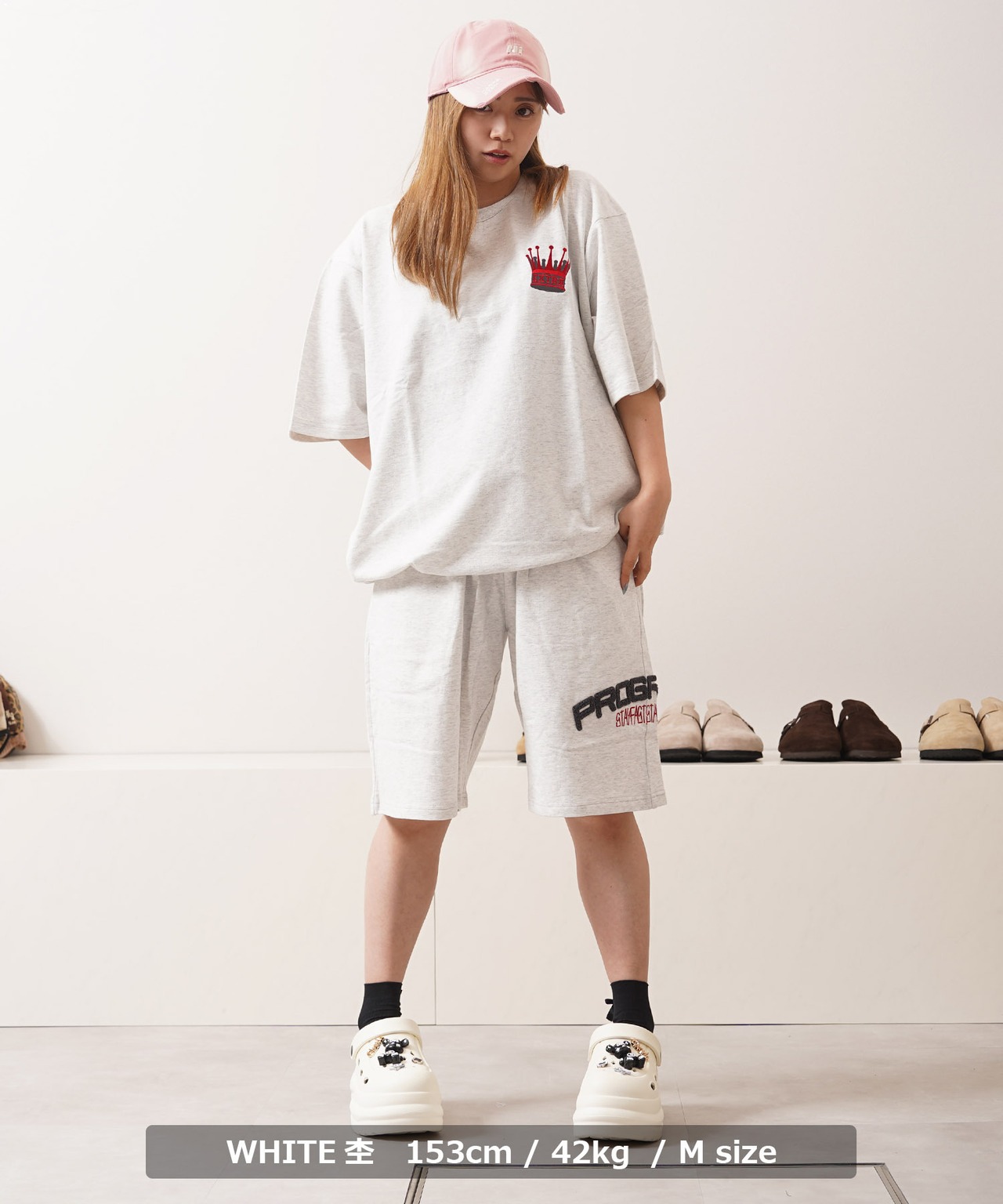 ◆クラウン サガラ刺繍 スウェットショーツ◆ng-76225