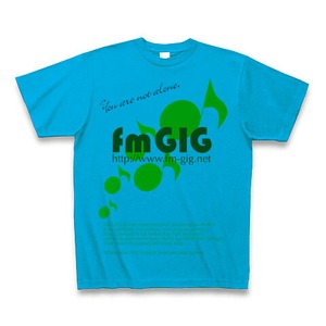   fm GIG オリジナルTシャツ（ターコイズ）