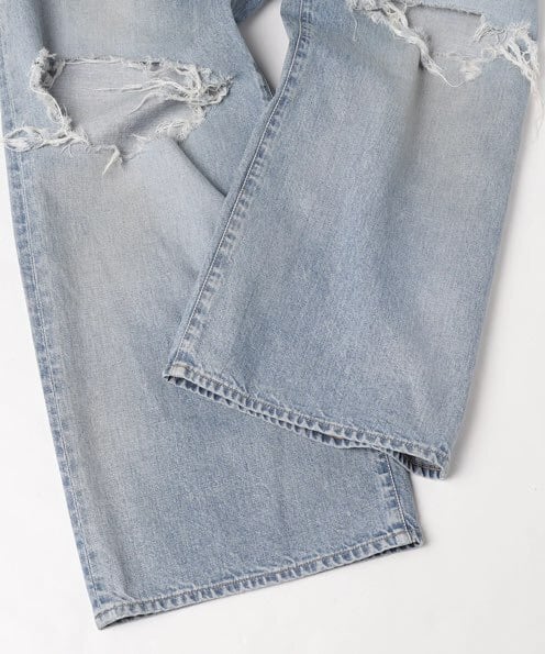 24SS】JieDa DAMAGE ONE TUCK WIDE STRAIGHT DENIM (INDIGO) Jie-STD