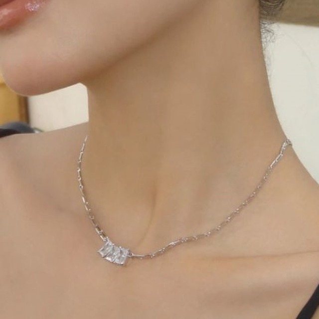Cubic Zirconia Box Chain(2color)　　V869