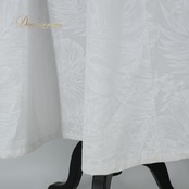 フラダンス 衣装 ワンピース ドレス ホワイト系 マーメイドライン モンステラ柄 レイ柄 ヤシ柄 白 MermaidLine MMJ エムエムジェイ 日本製 爽やか 華やか 明るい ハワイアン アロハ かわいい ハワイアンプリント フラ ダンス