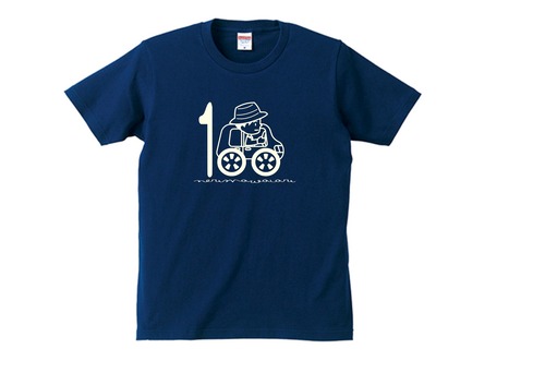 亘理町訪問100回記念 Tシャツ　 / ネイビー・ホワイト