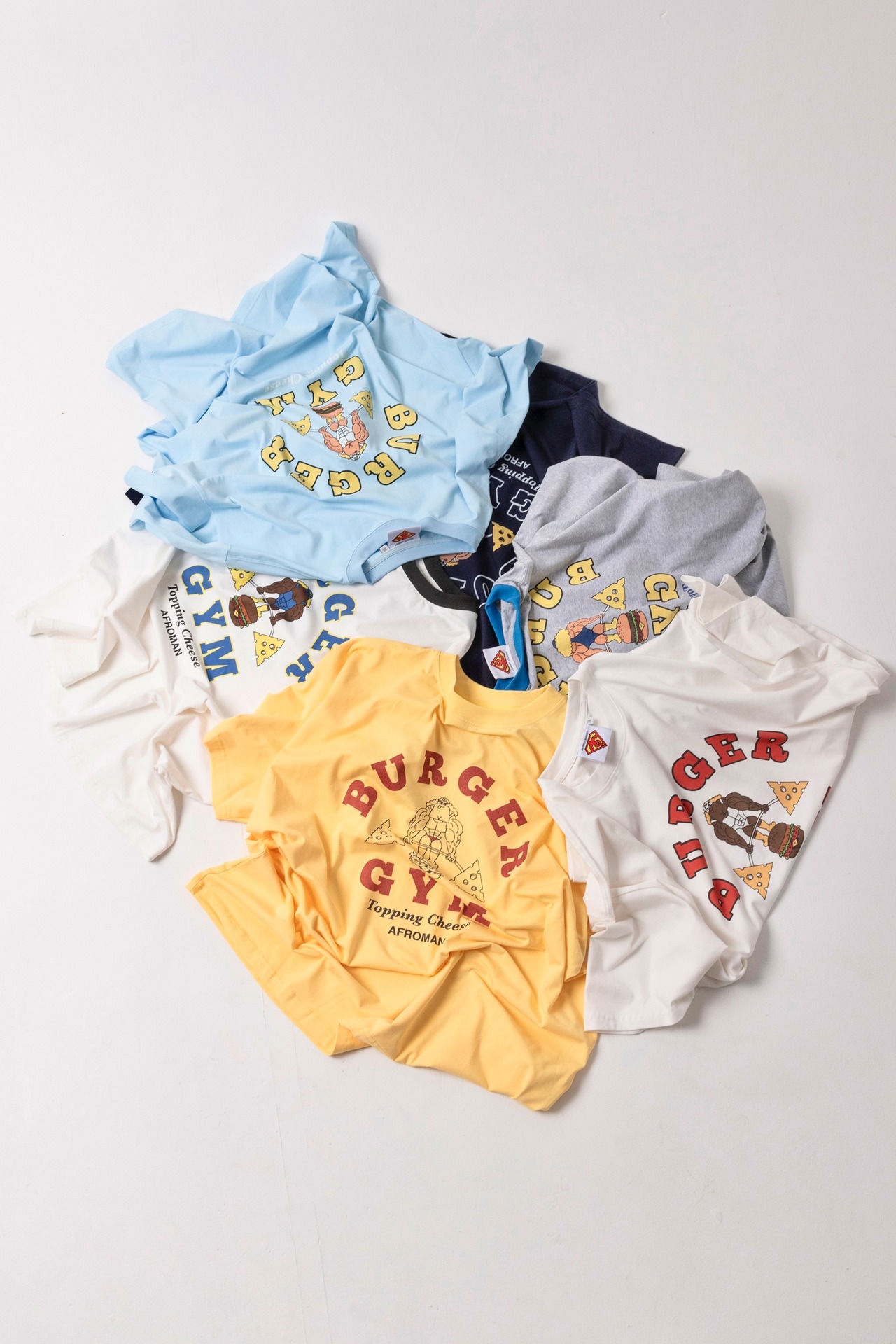 バーガージムリンガーTシャツ　グレー