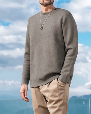 クルーネック シンプルニット 5色 E0215