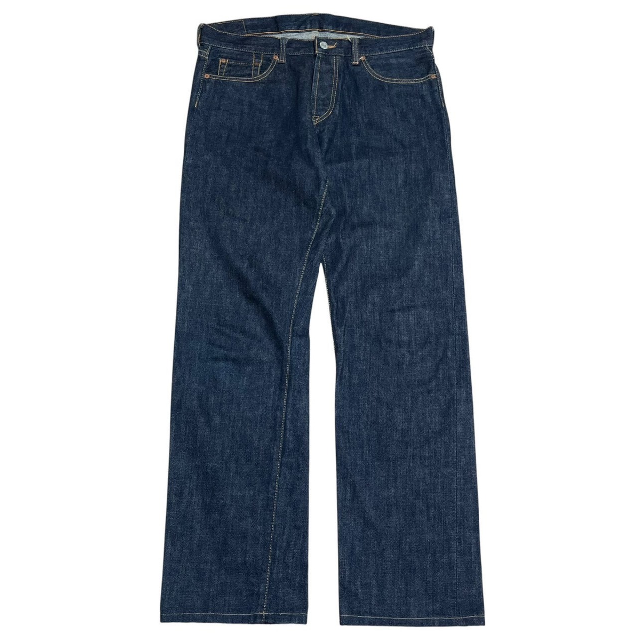 雰囲気抜群 濃紺 DENIME デニムパンツ ボタンフライ 日本製 w33 紙 