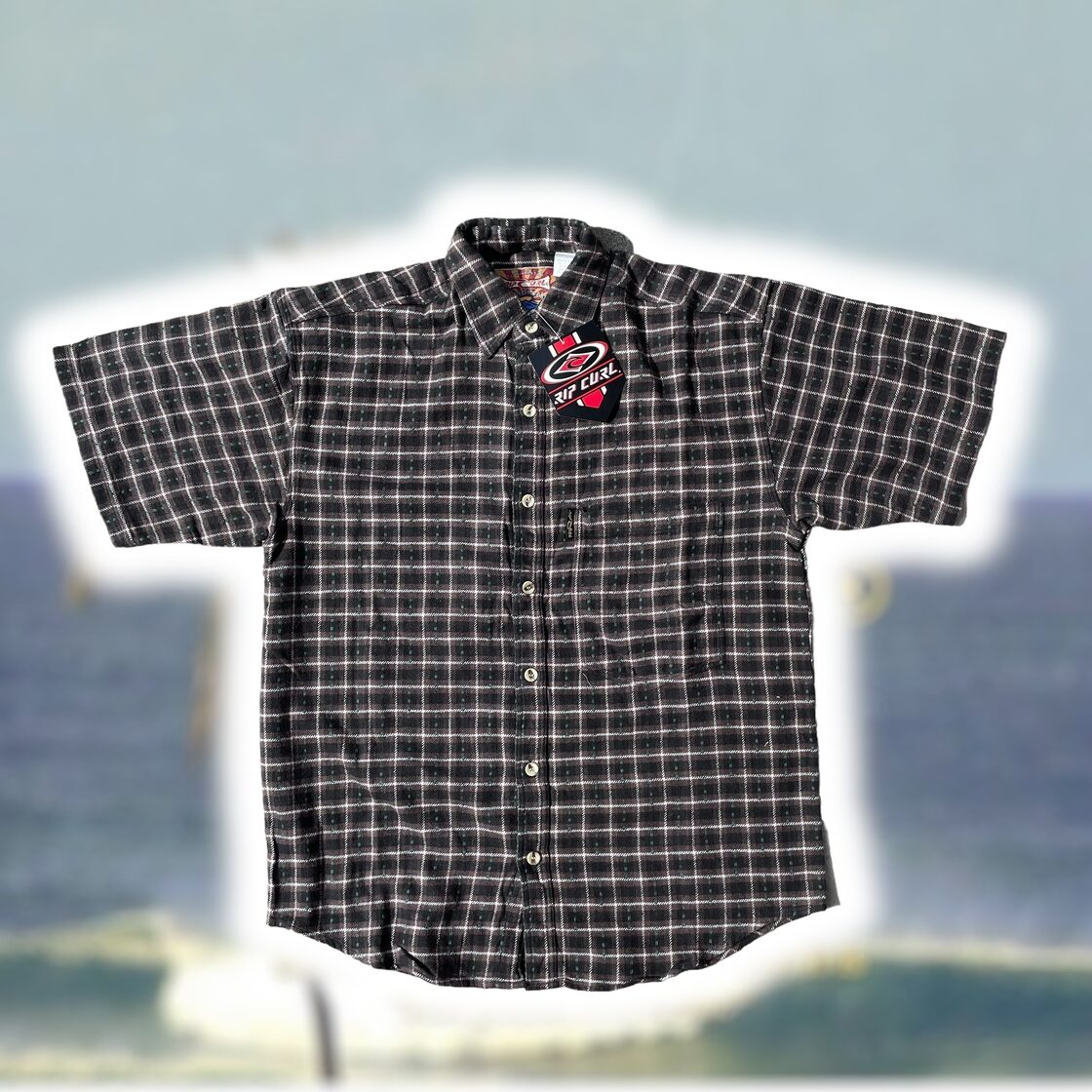 90s RIP CURL / s/s shirt / チェック / ブラウン / 古着 / USED | PAY ID