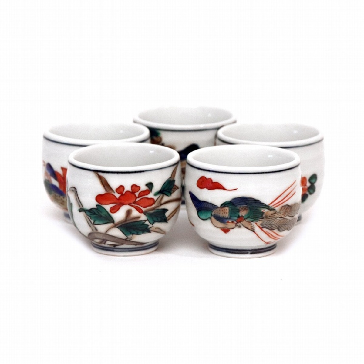 九谷焼・美山・盃・ぐい呑・おちょこ・酒杯・花鳥・No.190918-001 
