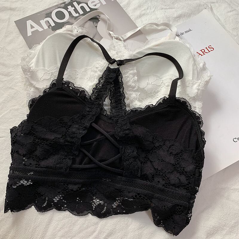 ランジェリー美バック女性レースセクシーギャザリングボトミングベストネットセレブクロスベルトスリングラップ胸女性トレンド YY-ファッション64692411495