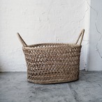 ラフィアマクラメ紅茶染めバスケット