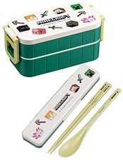 スケーター(Skater) 箸 スプーンセット 弁当 大人用 抗菌 コンビセット 18cm カチャカチャ鳴らない 日本製 マインクラフト エクスプローラー モア Minecraft CCS3SAAG-A
