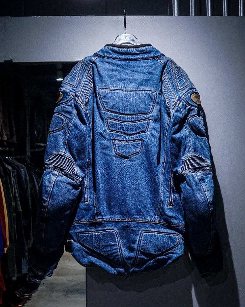 add (C) vintage】“CORTECH” Various Gimmick Denim Racing Jacket