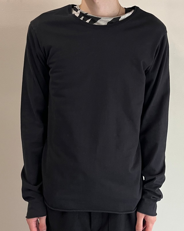 【wjk】basic black long sleeve top
