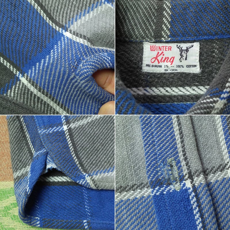 60s WINTER KING Plaid Flannel Shirt | Wonder Wear 60s WINTER KING Plaid Flannel Shirt | Wonder Wear