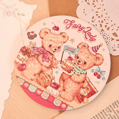 FL608 Fairylady【Bear Bakery】珪藻土 コースター
