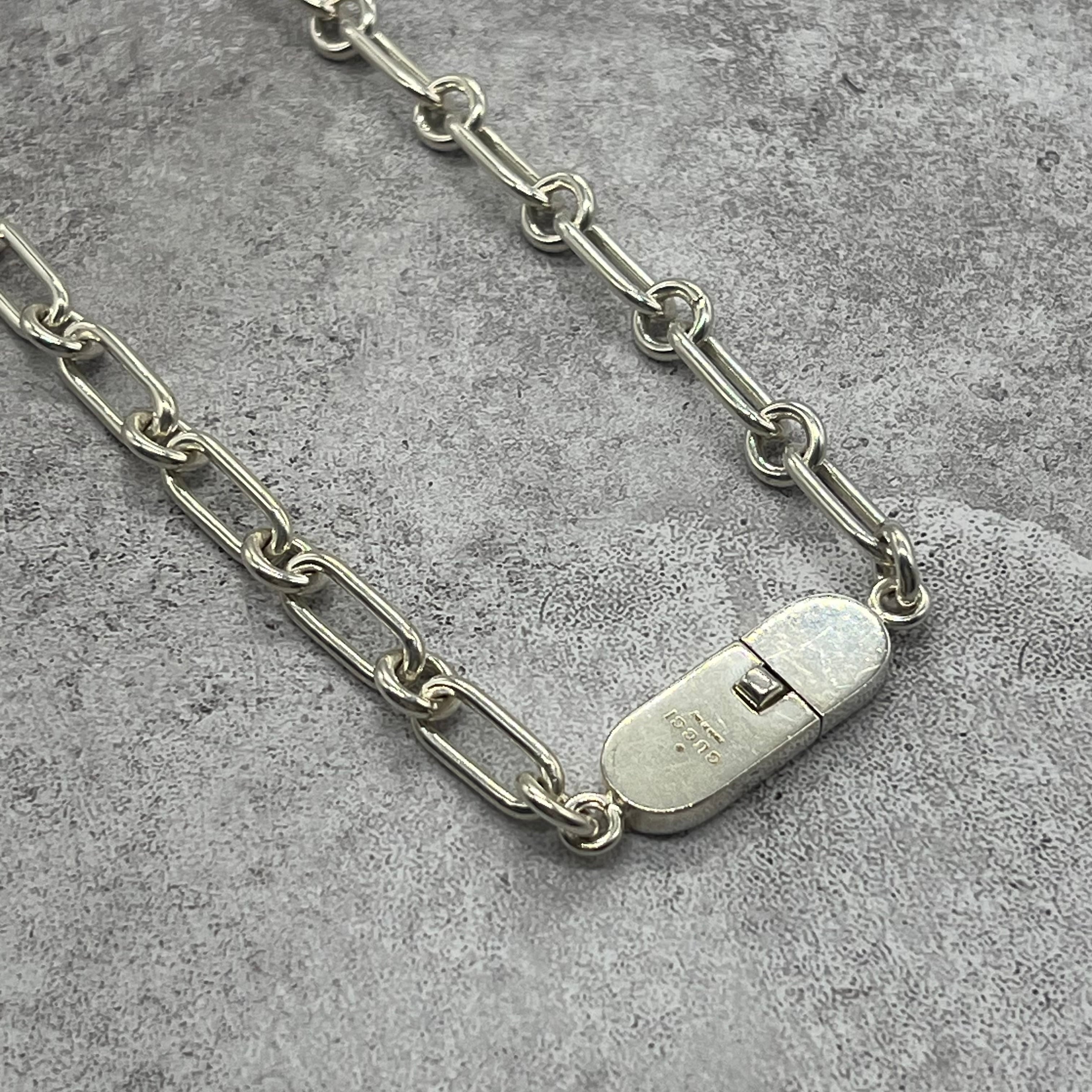 トムフォード期】グッチ GUCCI オーバルリンクチェーン ネックレス SV
