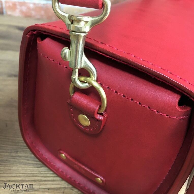 K様オーダー】フルートケースカバー／オイルレザー（レッド） | 革鞄