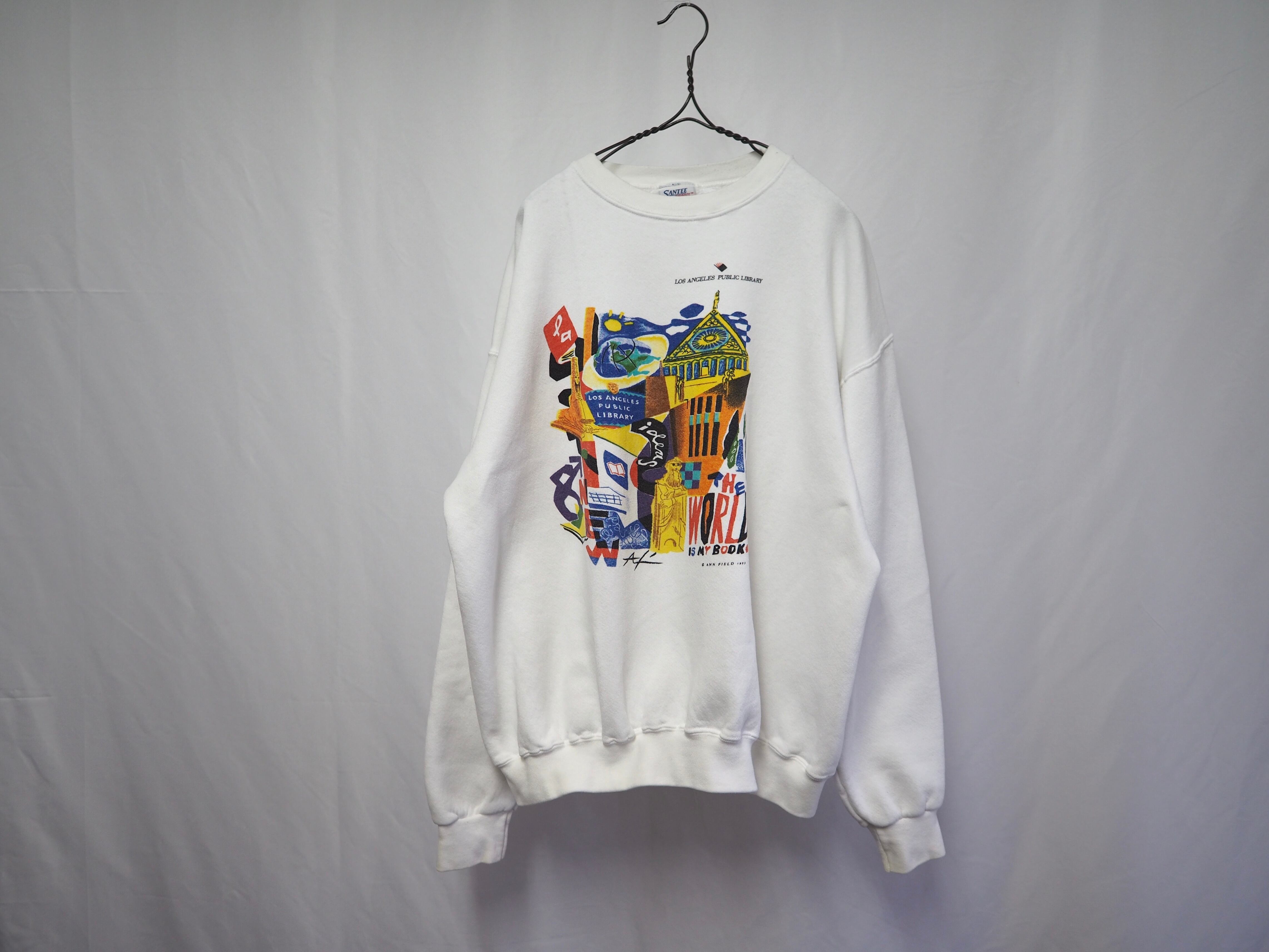 90s USA製 Los Angeles Public Library スウェット Size:L