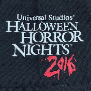 【Universal Studios】ハロウィン イベント Tシャツ ビッグプリント Halloween Horror Nights KRAMPUS ユニバーサルスタジオ ホラー M 半袖 US古着