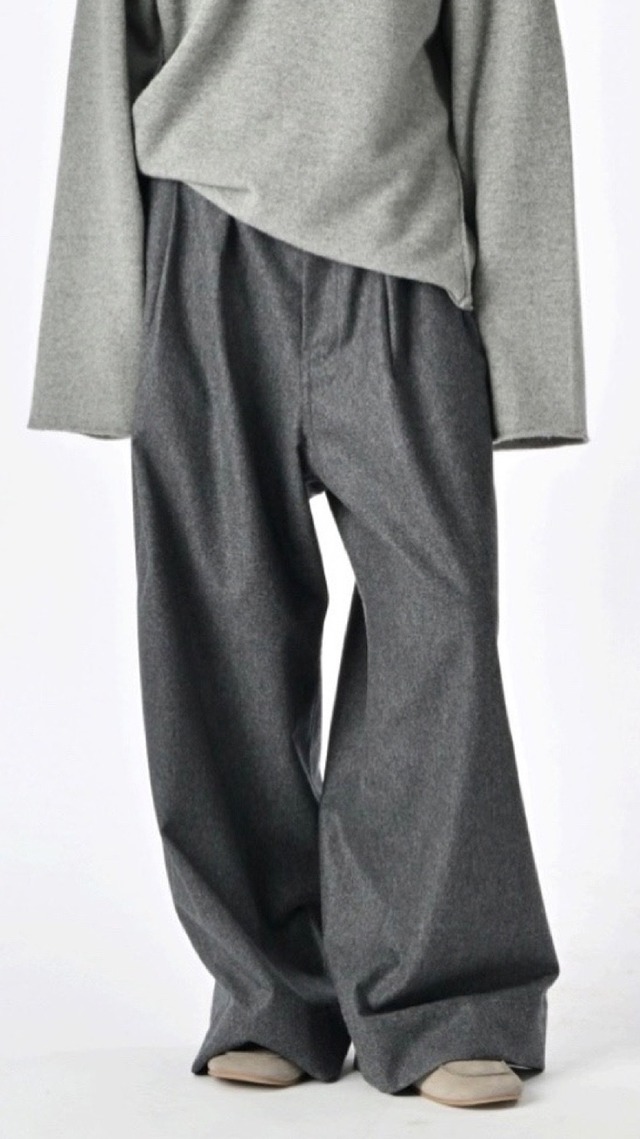 SOFIE D'HOORE -PIAF- wide darted pants :GRAPHITE MELANG
