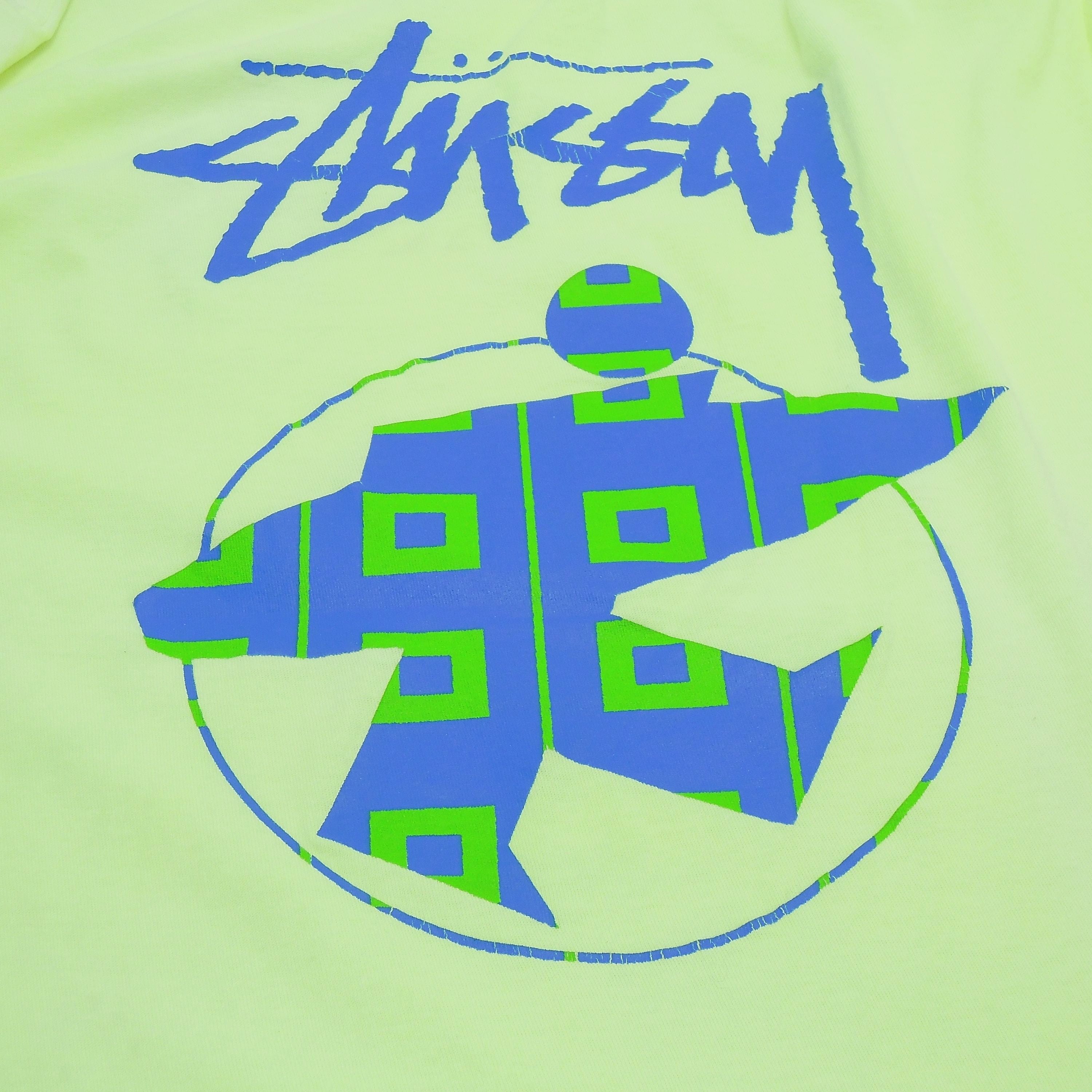 【希少デザイン】サーフマン stussy Tシャツ センターロゴ