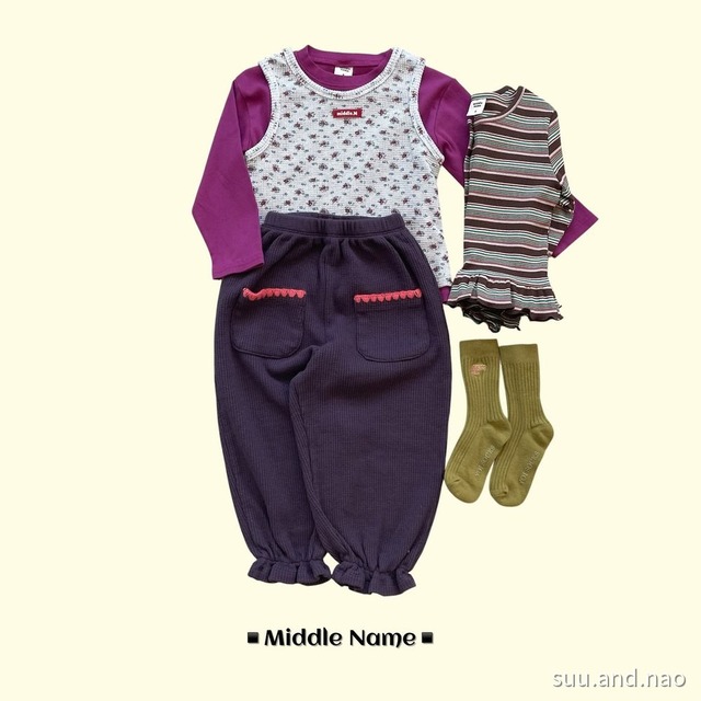 取寄:middlename 細リブベーシックT※送料無料