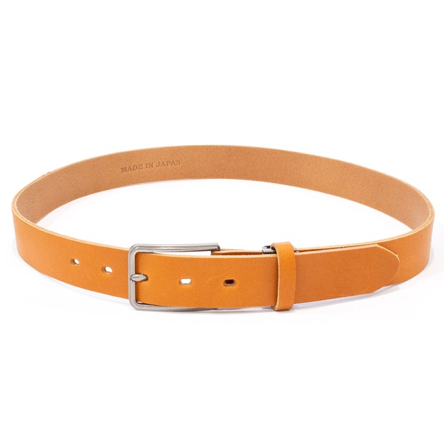 【栃木レザー バケッタ】本革ベルト 35mm幅　ピーピング ダイアグラム バックルベルト　｜日本製｜LOCAL WORKS