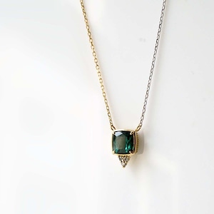 One n' Only / Green Tourmaline & Diamond Necklace（N220-GTR）